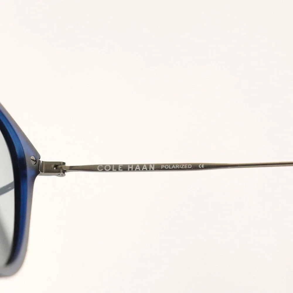 Cole Haan Sunglasses Polarized Round Navy Crystal CH8508 Men 50-22-145